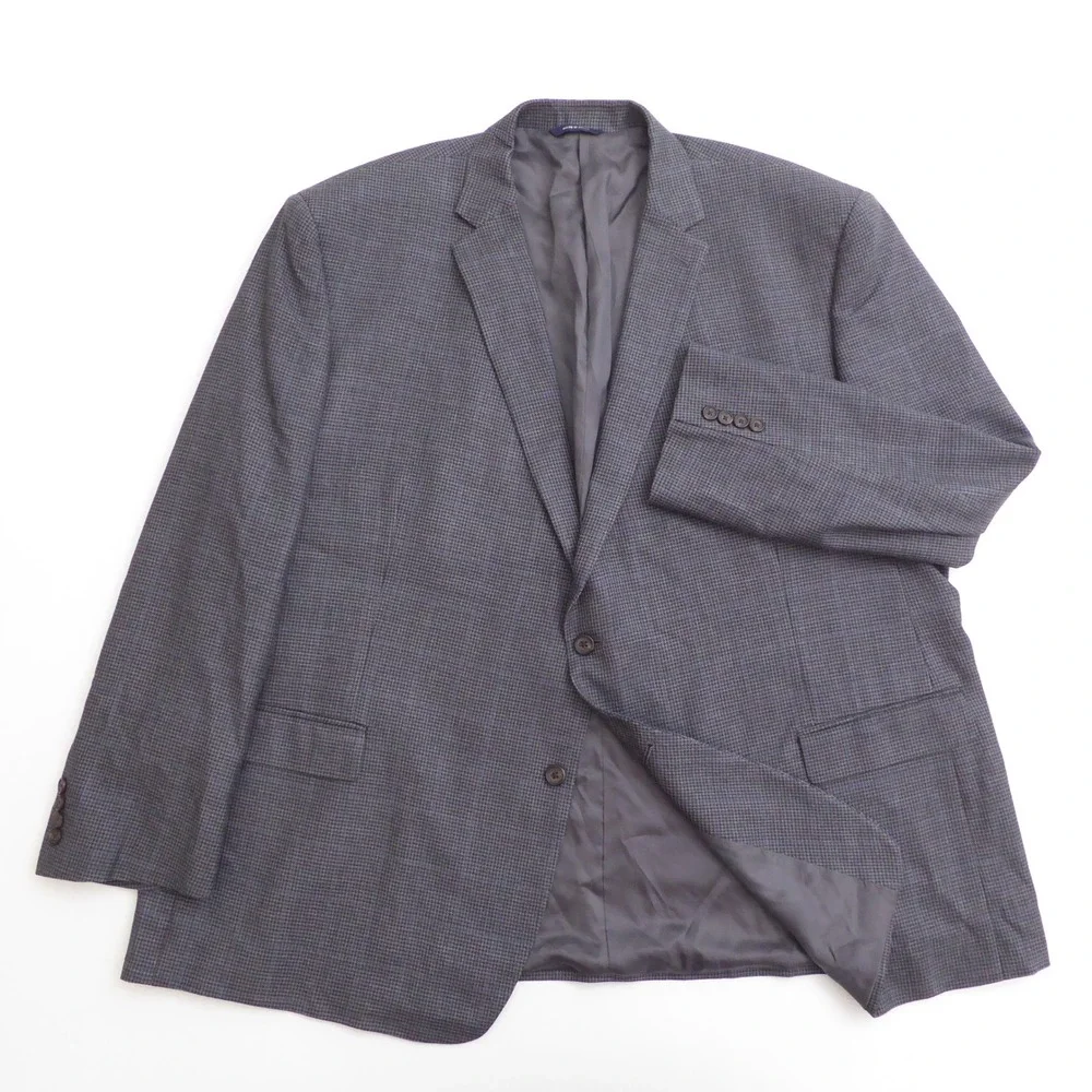 Ralph Lauren Mens Sport Coat Blazer Gray Silk Wool 54R Executive Fi